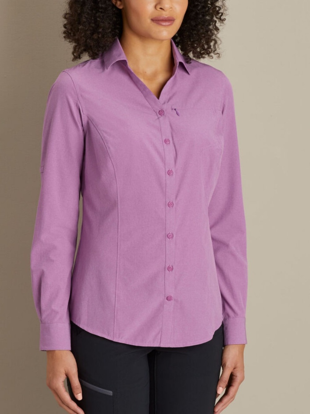 Duluth Breezeshooter Button Up Shirt Lilac Purple